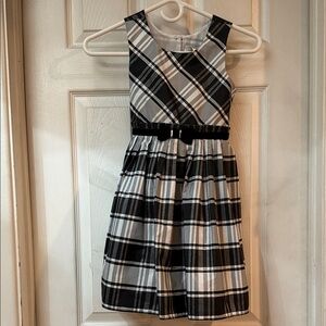 Plaid Sleeveless Kids Dress